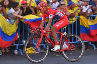 Nairo Quintana was kitted out all in red for the final day