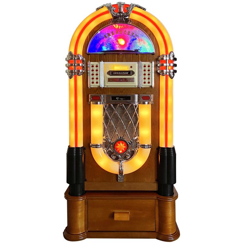 Arkrocket Audio Arkrocket Taurus Jukebox Vinyl Record Player Retro Turntable With Stand "& Reviews" | Wayfair