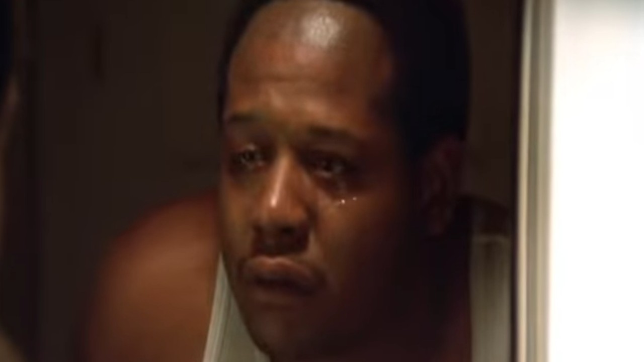 Forest Whitaker crying in the mirror in Bird