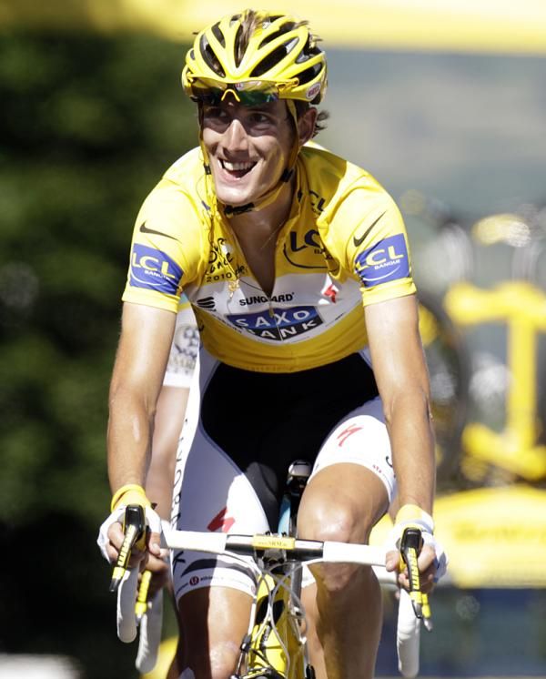 Andy Schleck (Saxo Bank) matched everything Contador could throw at him.