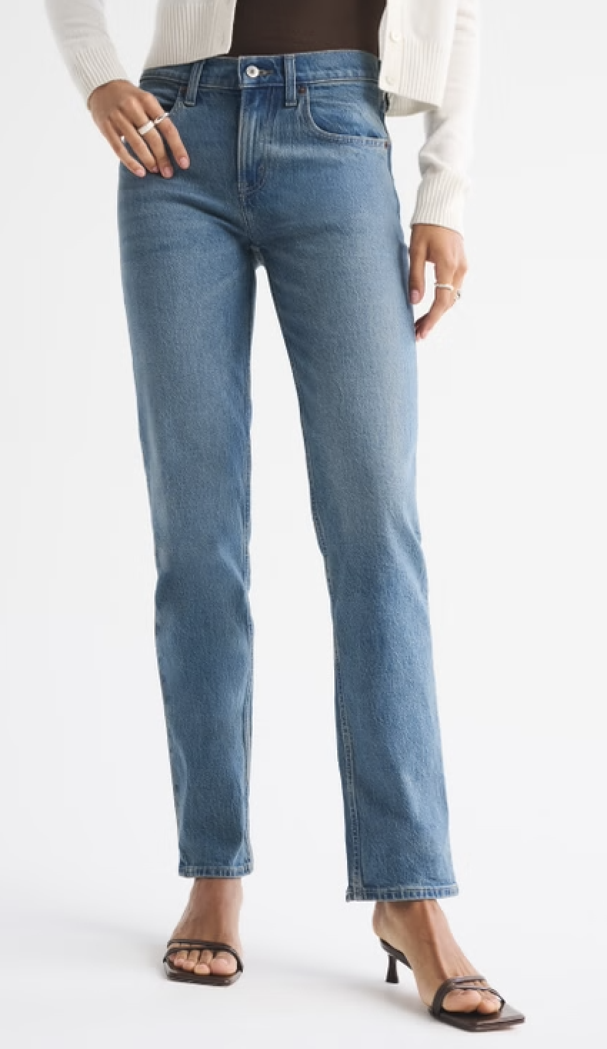 Abercrombie &amp;amp; Fitch, Mid Rise 90s Straight Jean