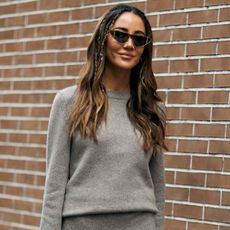 woman wearing cashmere sweater 