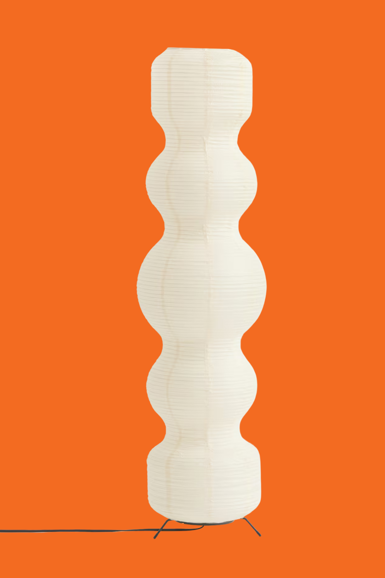 A long rice paper lamp