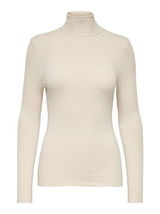 Only Women's Onlkarol L/s Rollneck Pullover Knt Noos Sweater, Pumice Stone Detail: W Melange, S Uk