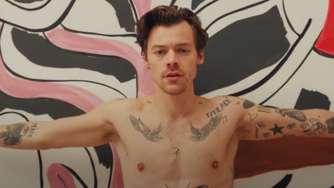 shirtless Harry Styles in As It Was music video