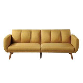 A yellow sofa