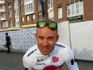 Alexander Kristoff in the mixed zone