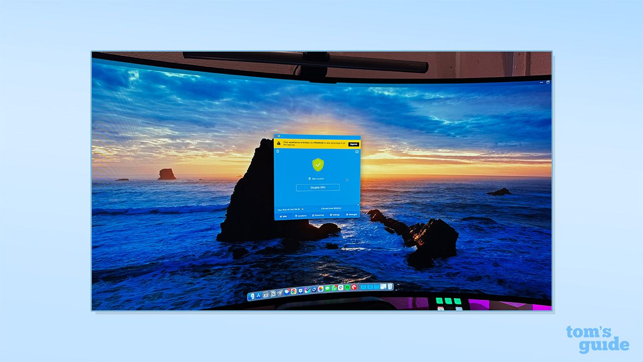 Hide.me Free's mac app connected