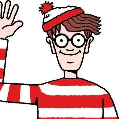In this video, you don't have to look too hard to see a bunch of men dressed like Where's Waldo brawling