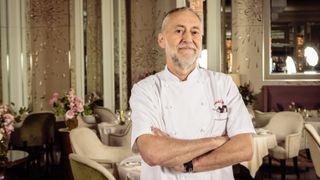 Michel Roux Jr in chef whites in Five Star Kitchen