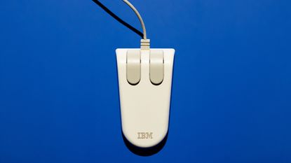 IBM logo on vintage tech