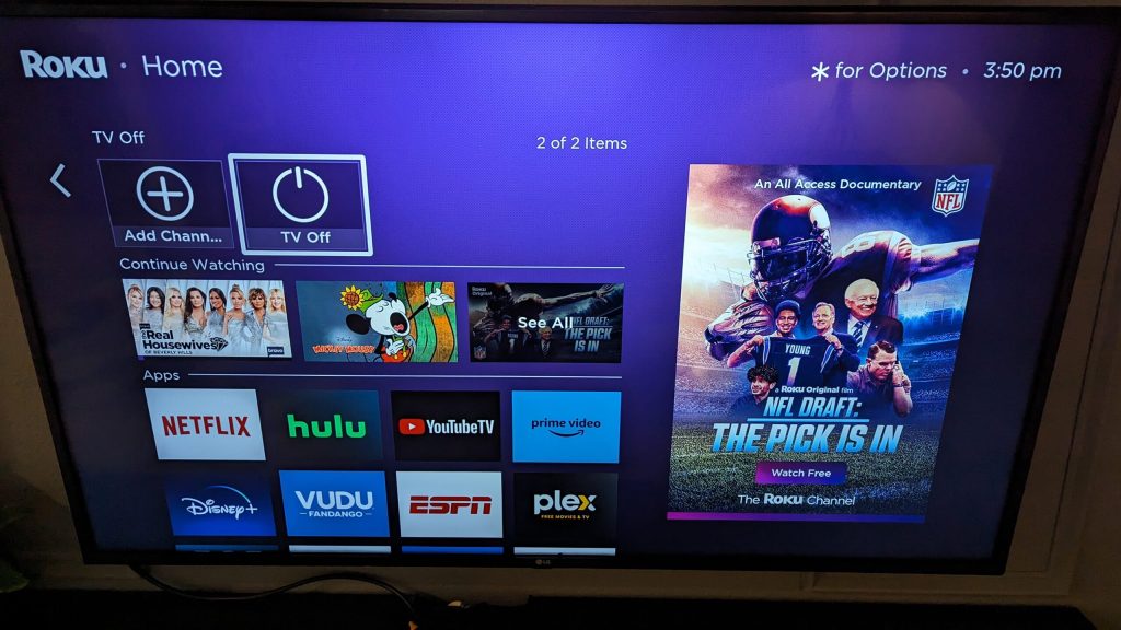 Roku TV's new interface for 2023