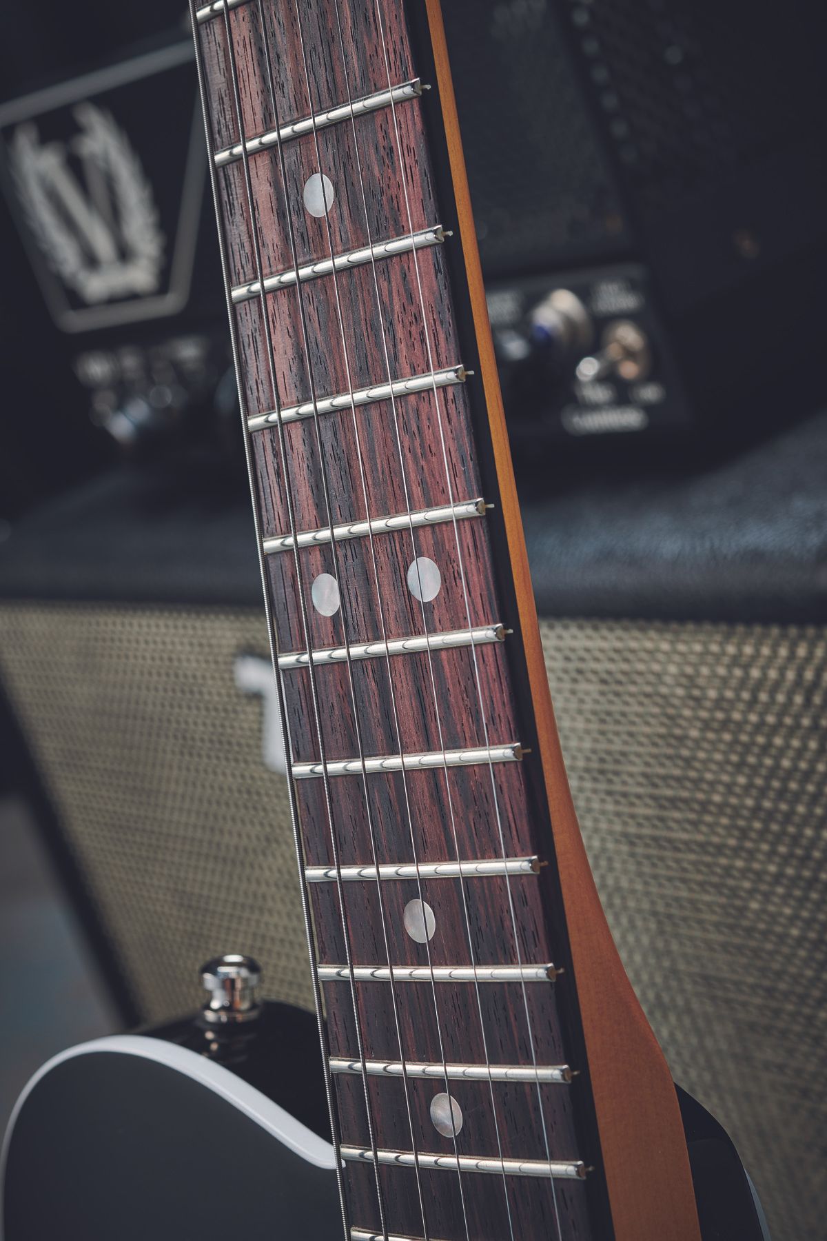 Rosewood replaces the ebony used on the Elites. The compound fingerboard radius very slightly changes and neck profile moves to a Modern &lsquo;D&rsquo;
