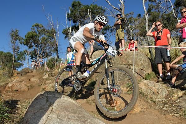 Sid Taberlay would go on to second overall in the elite men's race