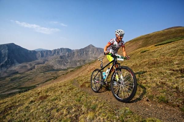 Ben Melt Swanepoel (Squirt Lube) decides pushing is faster than riding at such high altitude.