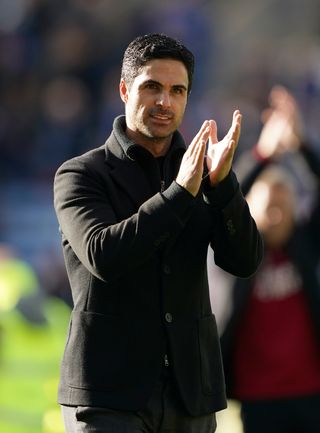 Arsenal manager Mikel Arteta reaches 100 games in charge on Sunday.