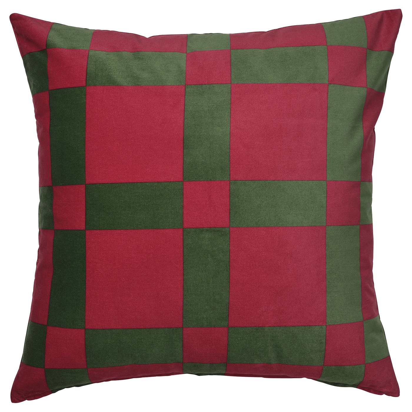 Vinterfint Cushion Cover - Check Pattern Red/dark Green 65x65 Cm