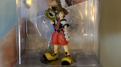 A photo of the Sora amiibo for Super Smash Bros.