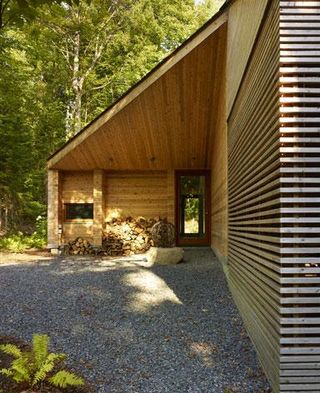Exterior of a wood cabin