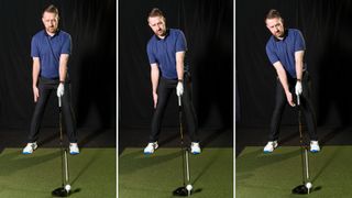 PGA pro Gareth Lewis demonstrating a good drill to fix your driver address position