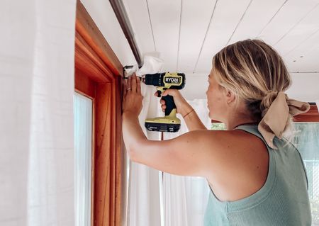 women using ryobi cordless drill