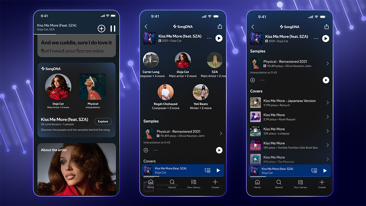 Spotify Song Credits and SongDNA