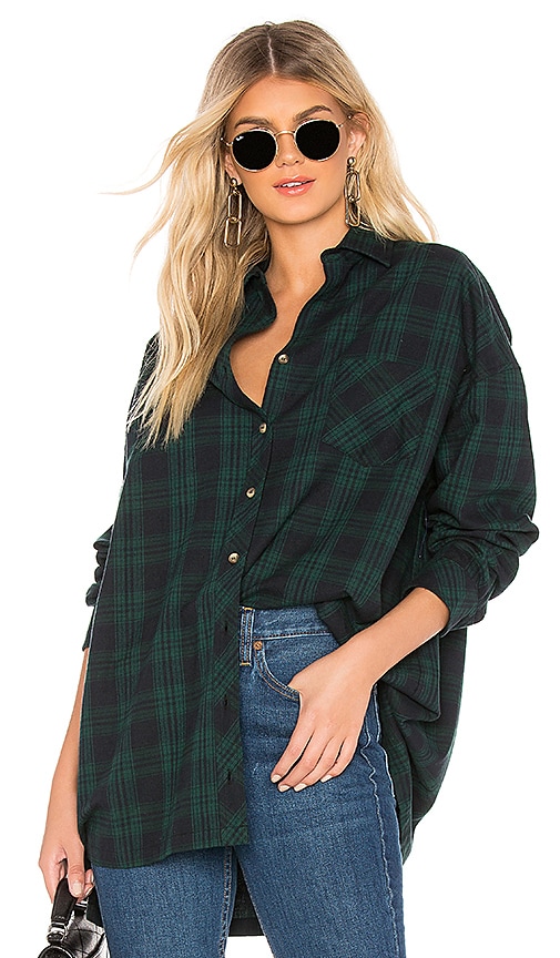 Audriana Oversized Flannel Top