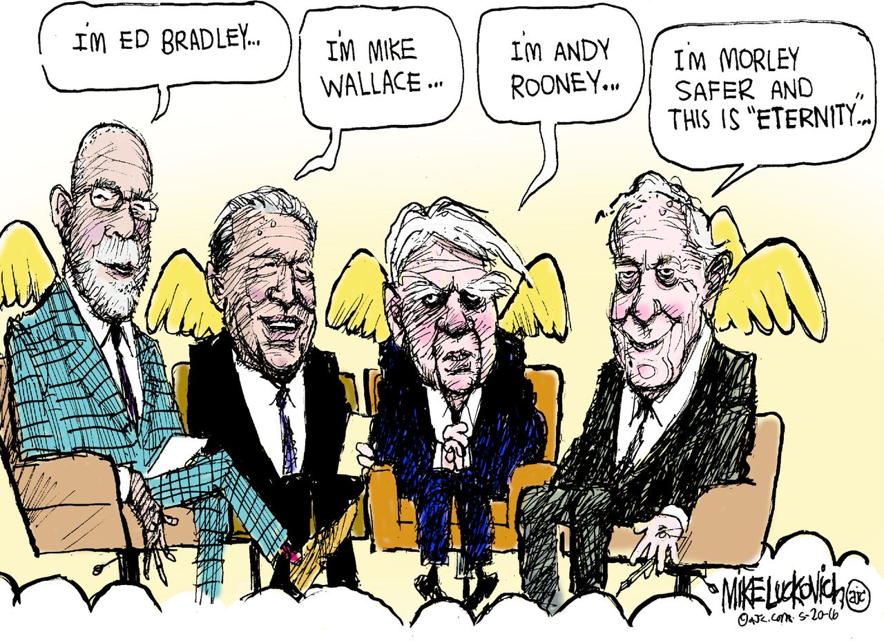 Editorial Cartoon U.S. Morley Safer