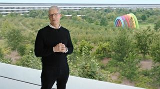 Tim Cook Apple Park Background