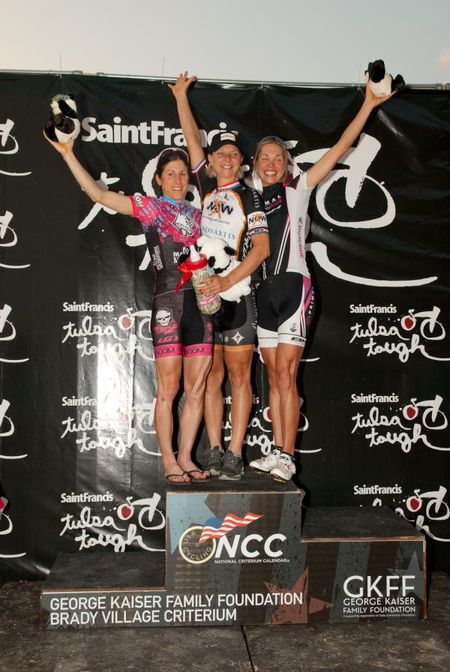 The Tulsa day two women's podium: Kristin Lasasso, Robin Farina and Emily Kachorek
