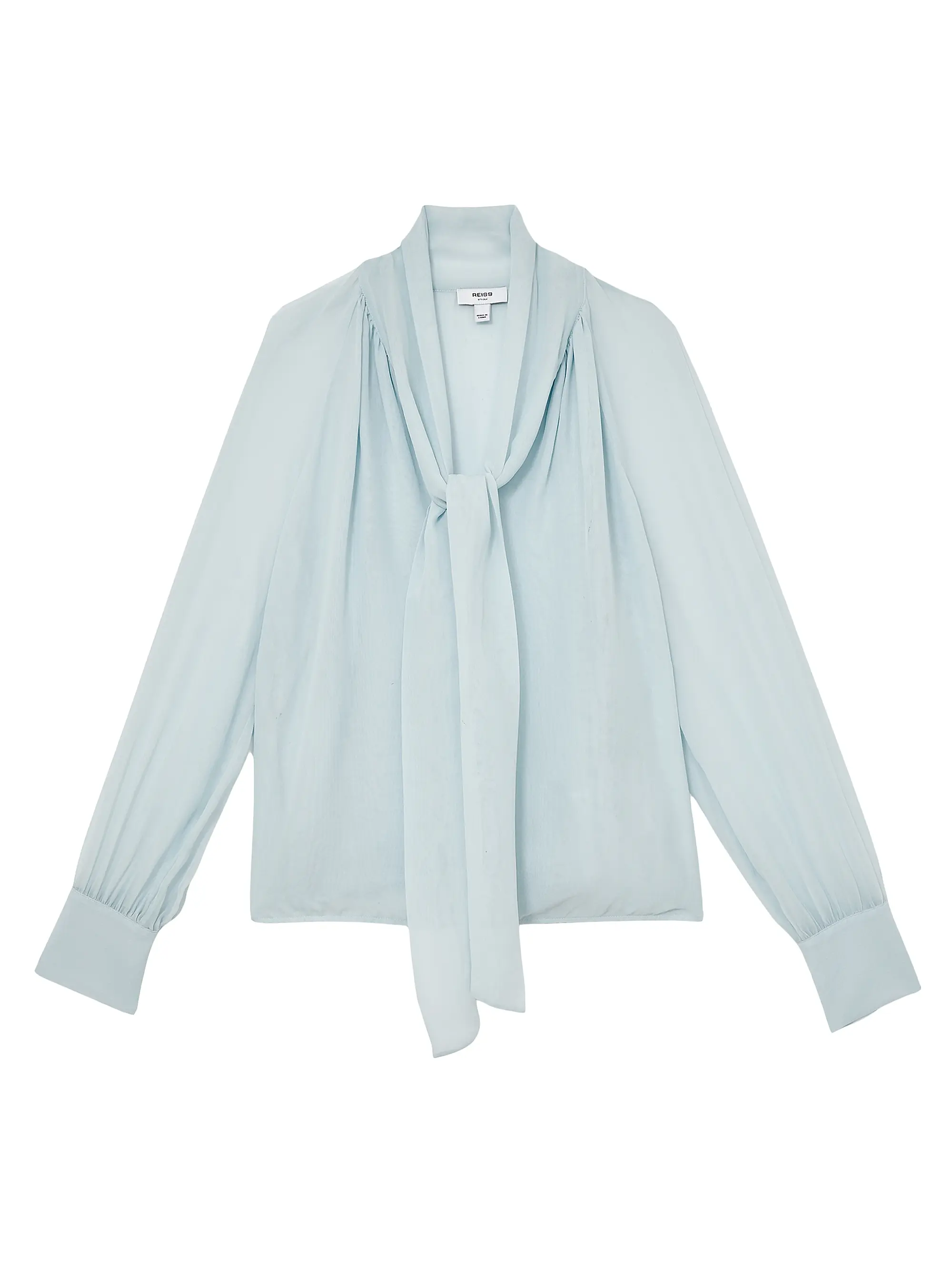 Tina Silk-Blend Tieneck Blouse