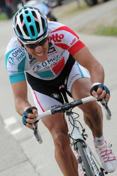 Philippe Gilbert (Omega Pharma-Lotto) splintered the front group with his attack on the Bosberg, but it came to naught.