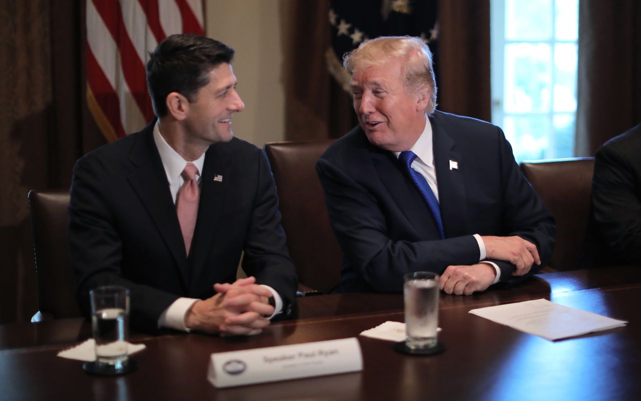 House Speaker Paul Ryan and President Donald Trump.