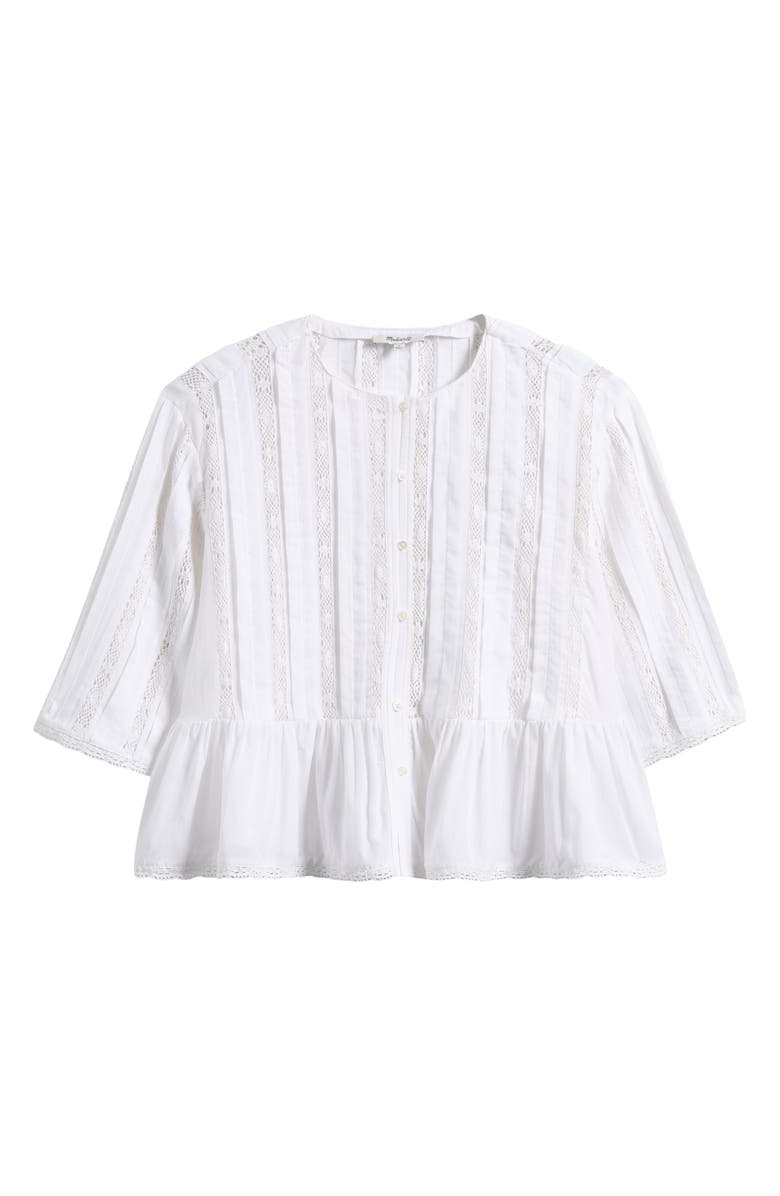 Bobbi Lace Trim Peplum Top