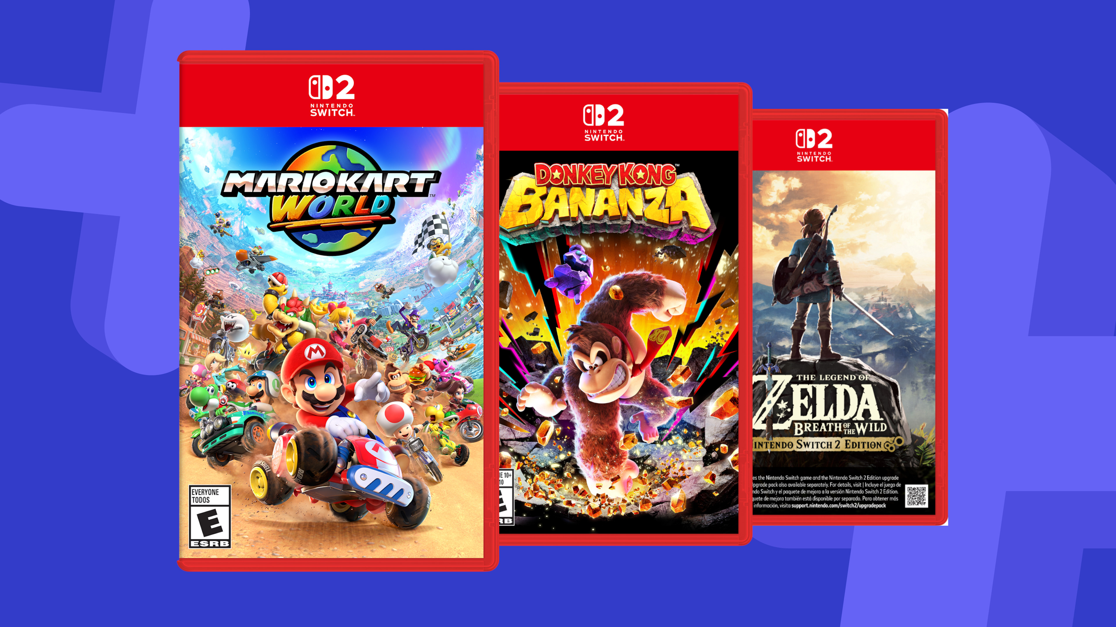 Nintendo Switch 2 games on a blue background