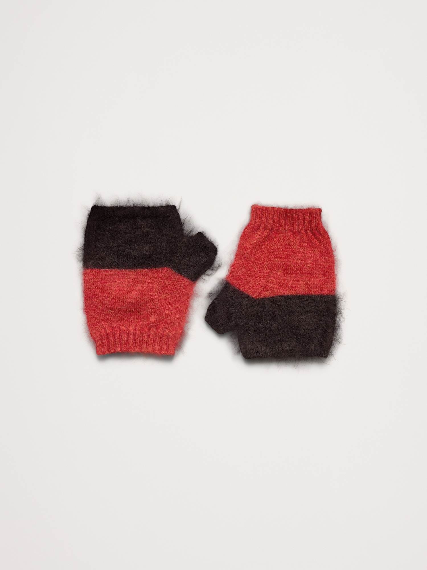 Brushed Wool-Cashmere Fingerless Gloves