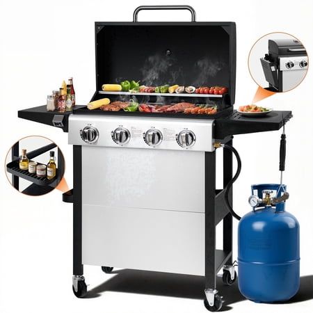 4-Burner Propane Gas Grill