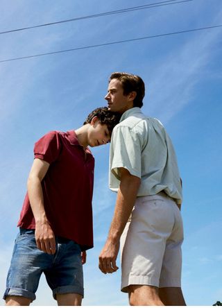 Timothee Chalamet and Armie Hammer in Call Me By Your Name.