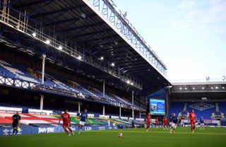 The Merseyside derby was played behind closed doors on Sunday