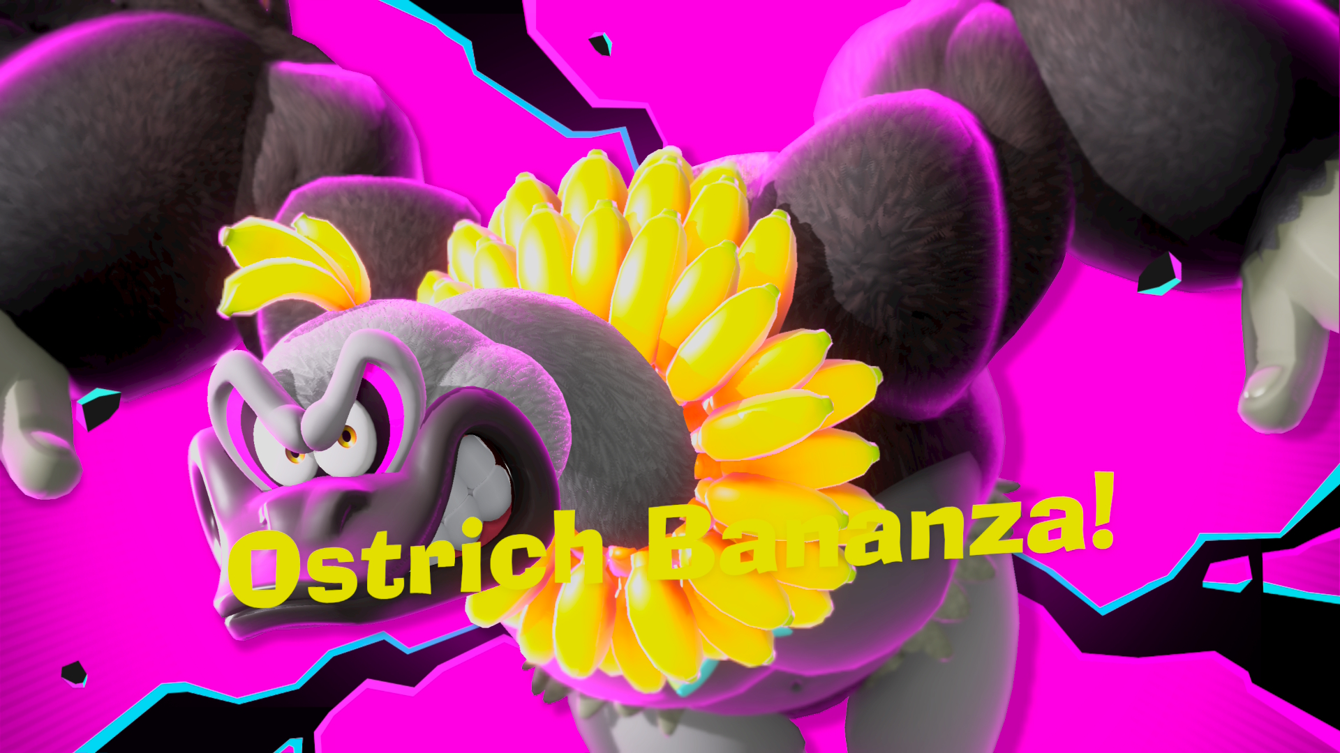Donkey Kong in his Ostrich Bananza transformation in Donkey Kong Bananza