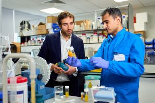 Mathieu Flamini, Unity co-founder and Professor M Gulrez Zariwala, Director at the Centre for Nutraceuticals at the University of Westminster