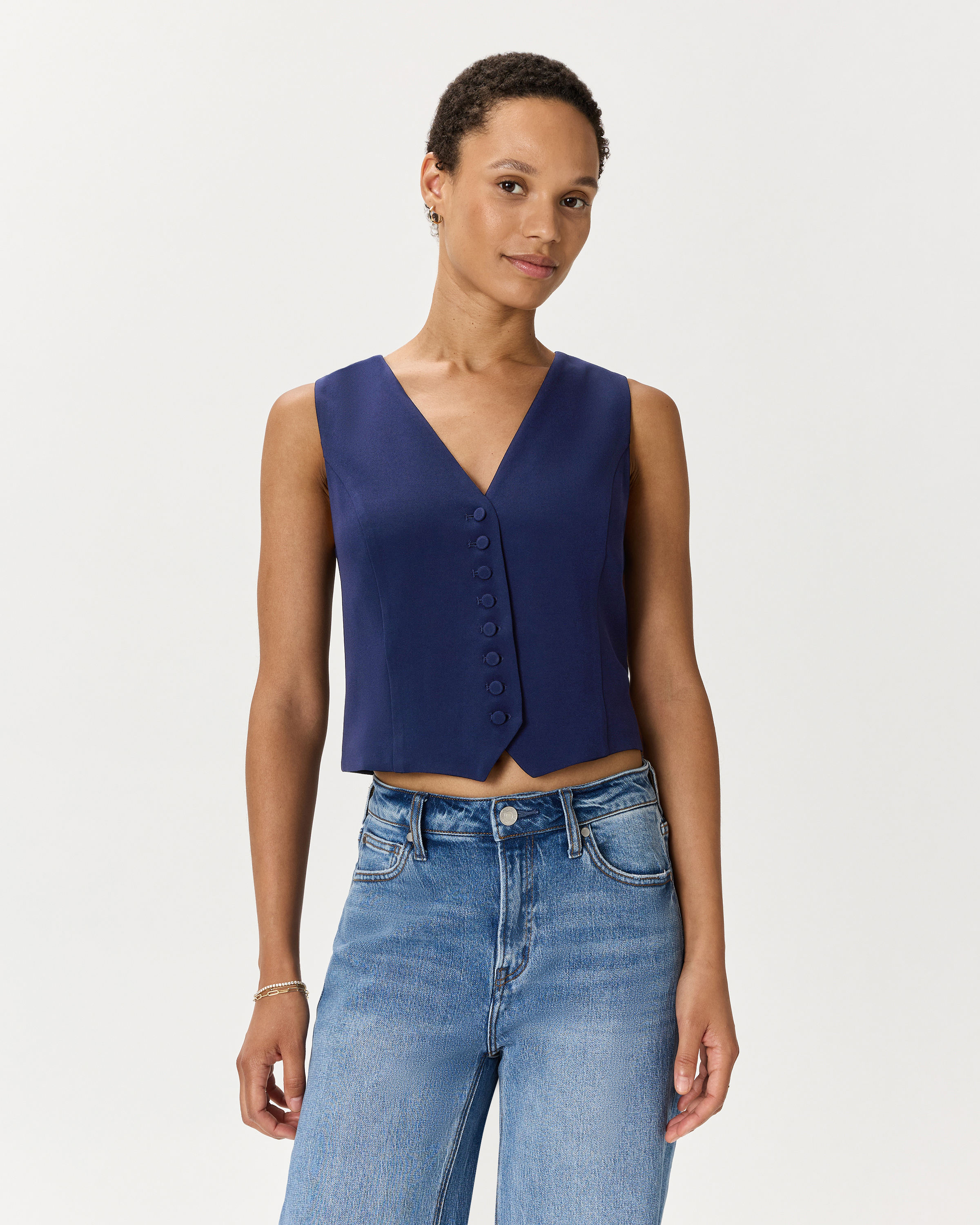 Fluid Crepe Vest