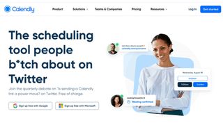 Calendly parody website design