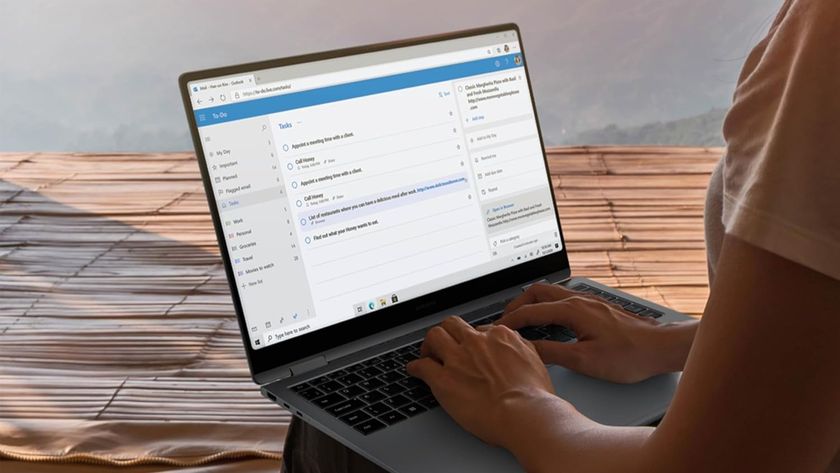 Person using Galaxy Book 5 Pro 360 outside