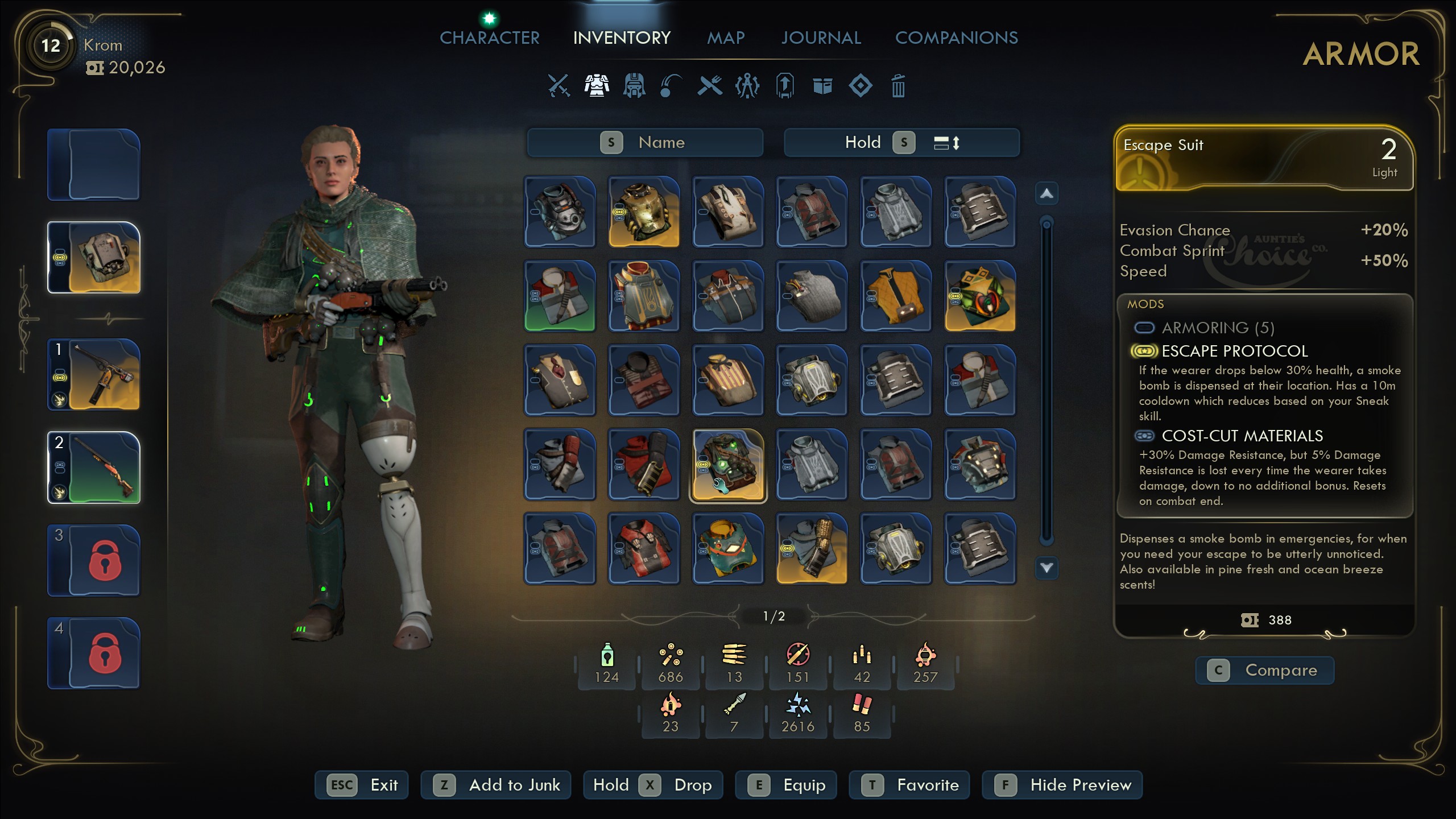 Outer Worlds 2 best armor - Escape Suit