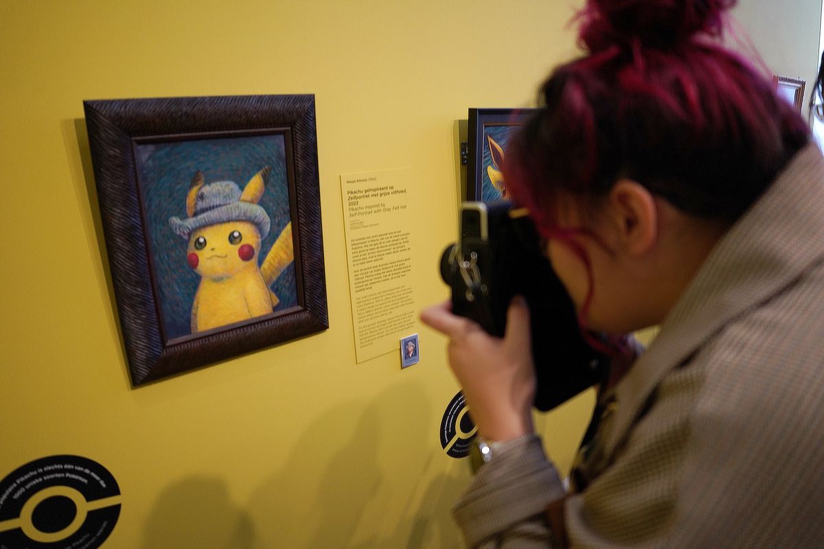 The Van Gogh x Pokemon exhibit at the official Van Gogh Museum in Amsterdam