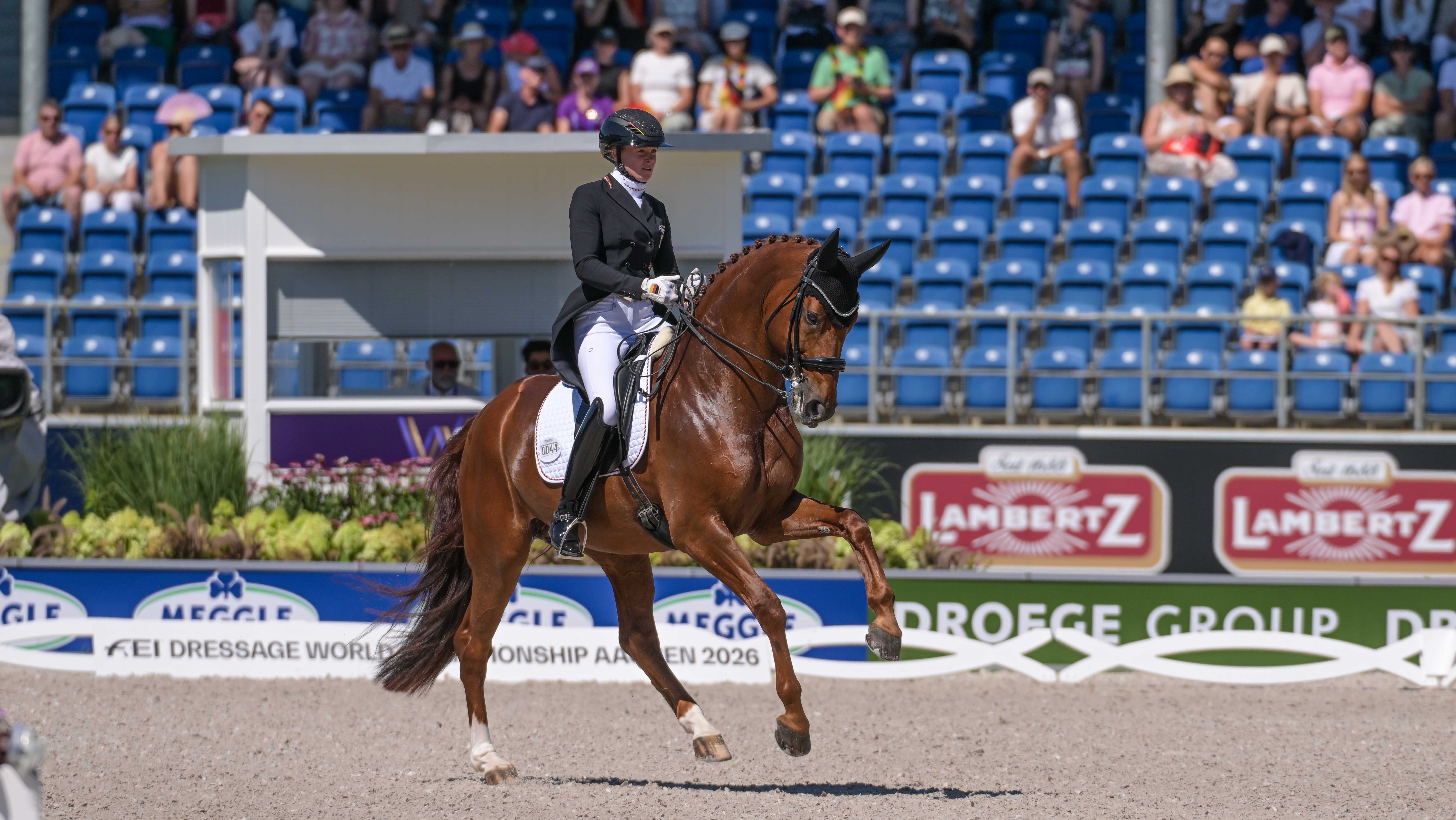 Katharina Hemmer riding Denoix PCH at the 2026 World Championships in Aachen