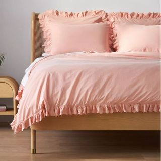 Loren Percale Cotton Embroidered Duvet Cover