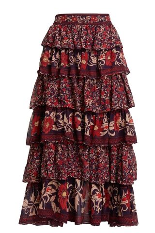 Chelsea Garden Ruffled Maxi Skirt