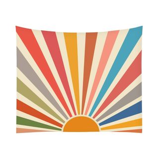 Colorful vintage sun tapestry